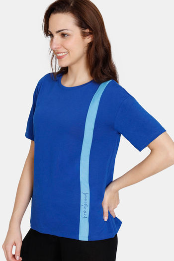 Buy Zivame Lounge Knit Poly Lounge Top - Surf The Web